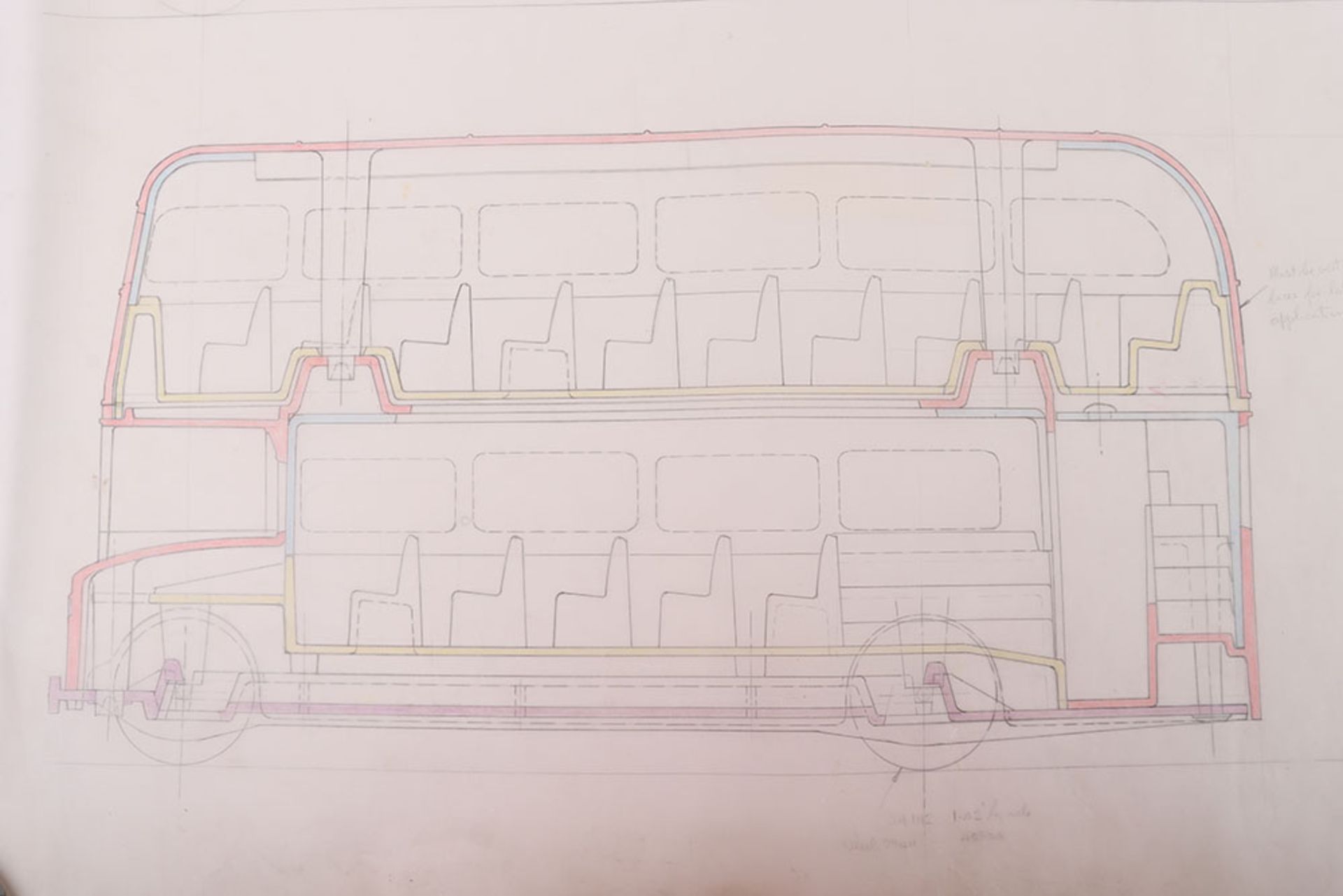 Original Corgi Toys/Mettoy Routemaster Bus Factory Drawing - Image 2 of 5