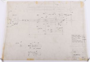 Original Mettoy/Corgi Toys Northampton 350 Thunderbird Guided Missile Factory Drawing,