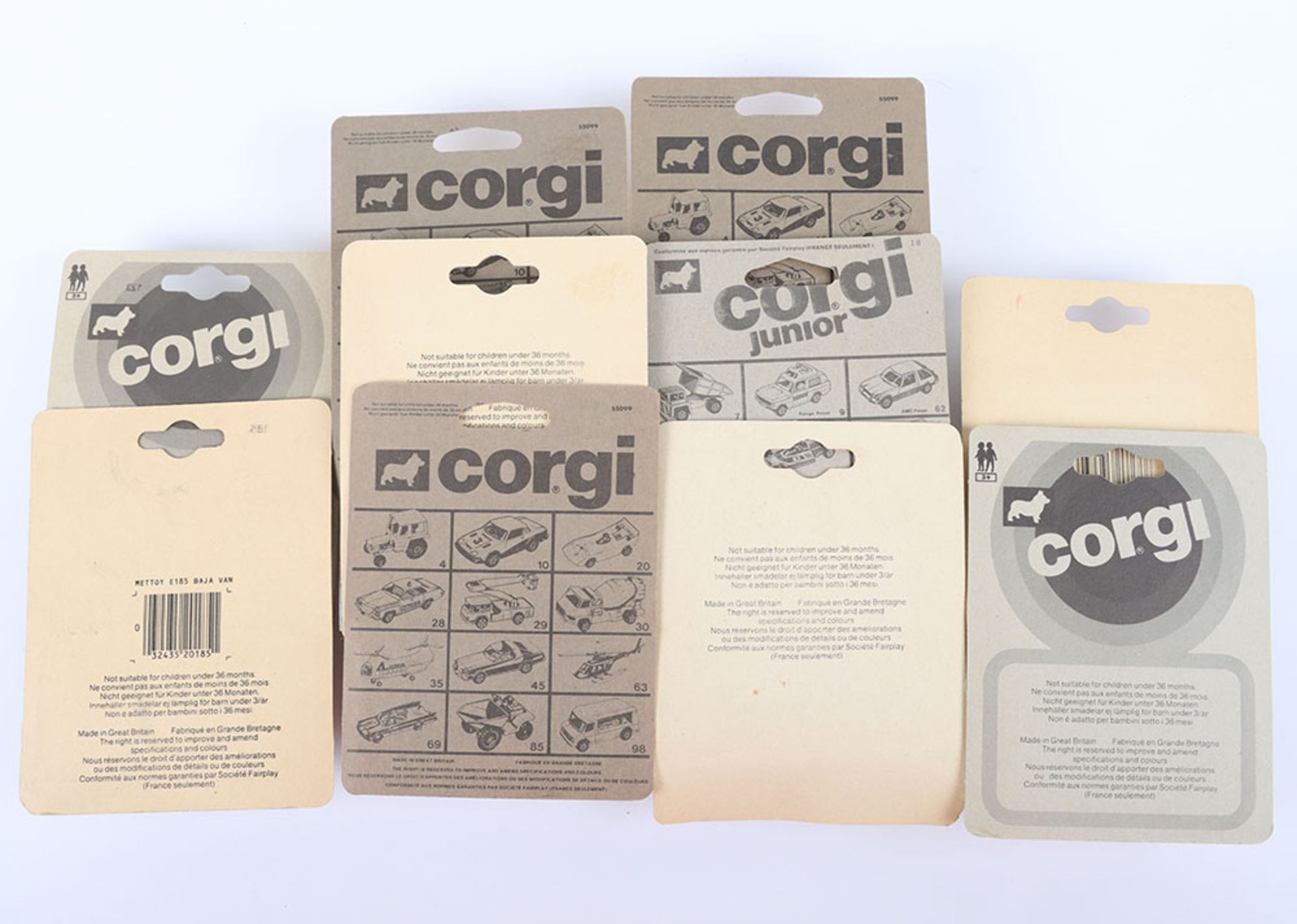 Ten Carded Corgi Junior Models - Image 2 of 2