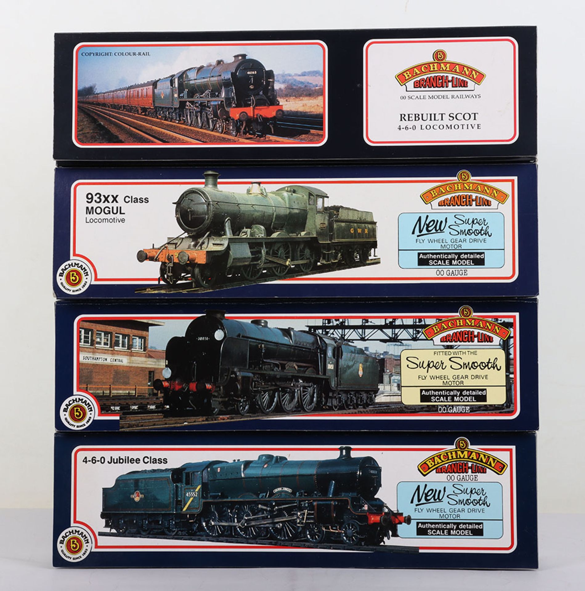 Four boxed Bachmann Branch-Line locomotive