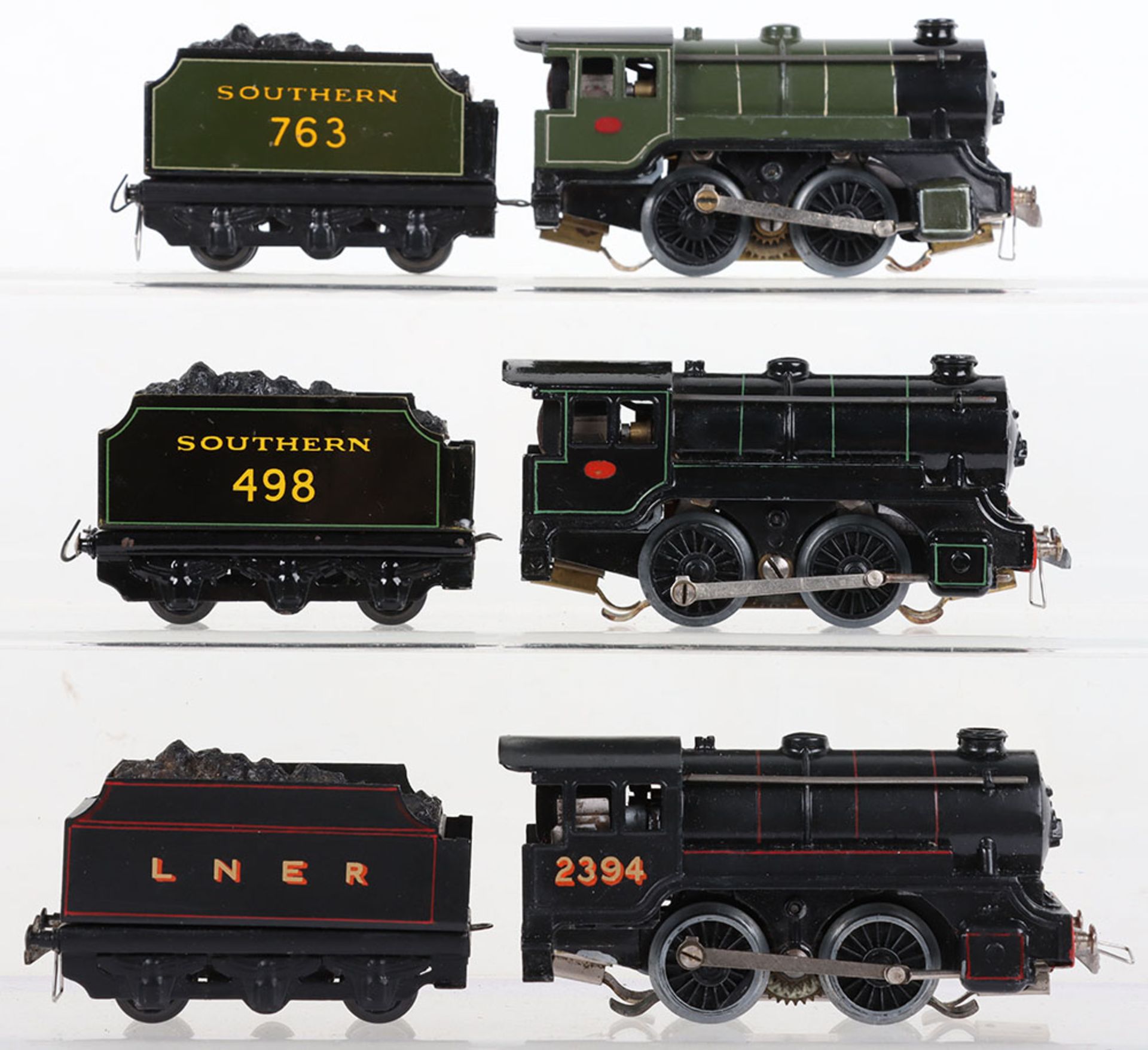 Trix Twin three 0-4-0 locomotives and tenders