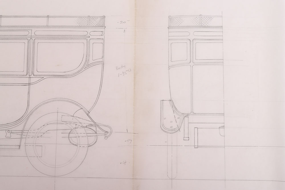 Original 9041 Corgi Toys/Mettoy 1912 Rolls Royce Silver Ghost Factory Pencil Drawing transparency - Image 3 of 5