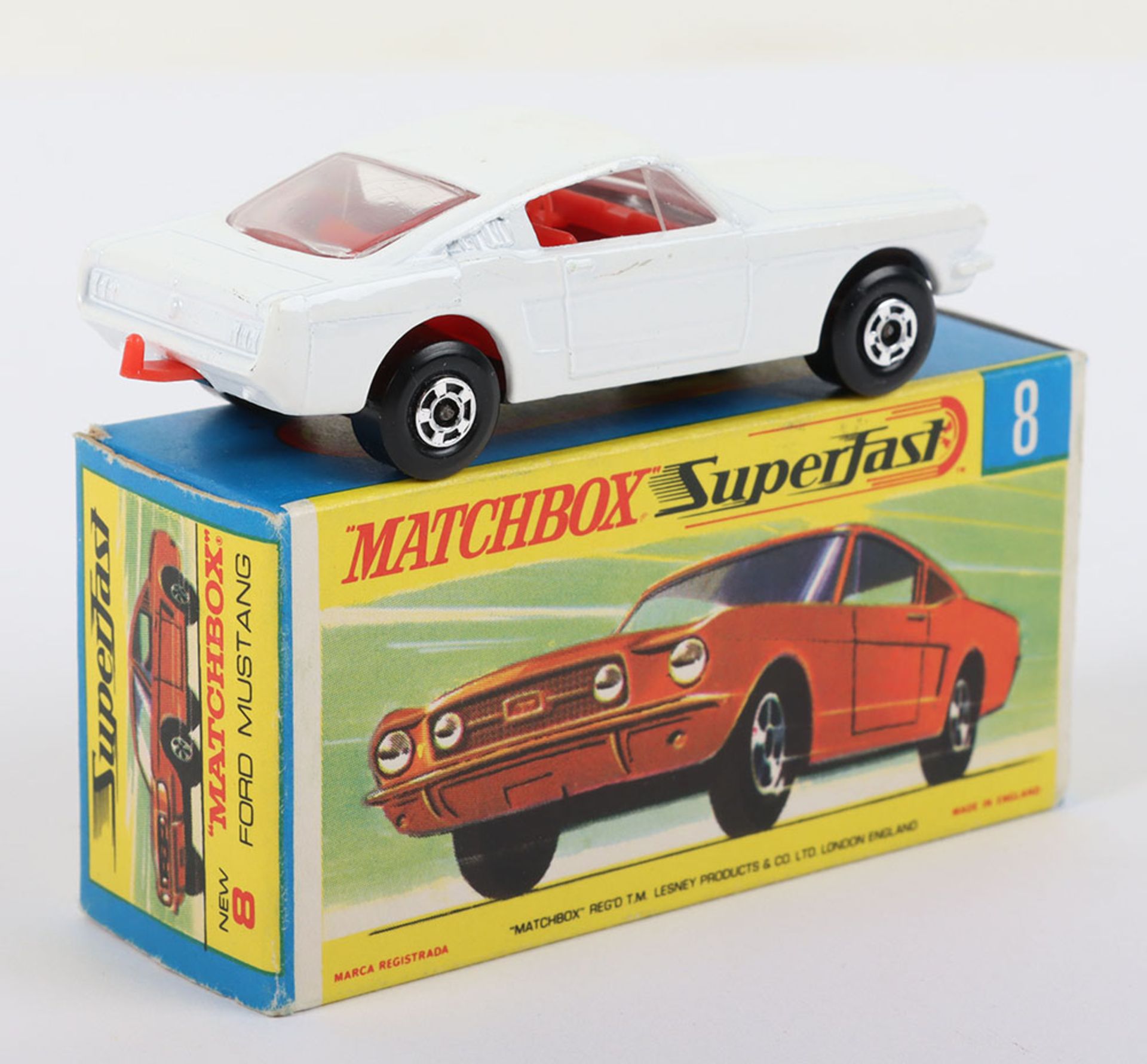 Matchbox Lesney Superfast 8e Ford Mustang white body - Image 2 of 5