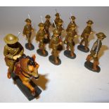 Elastolin 60mm scale set U-75-11 British Infantry marching at the slope in original stand-up box