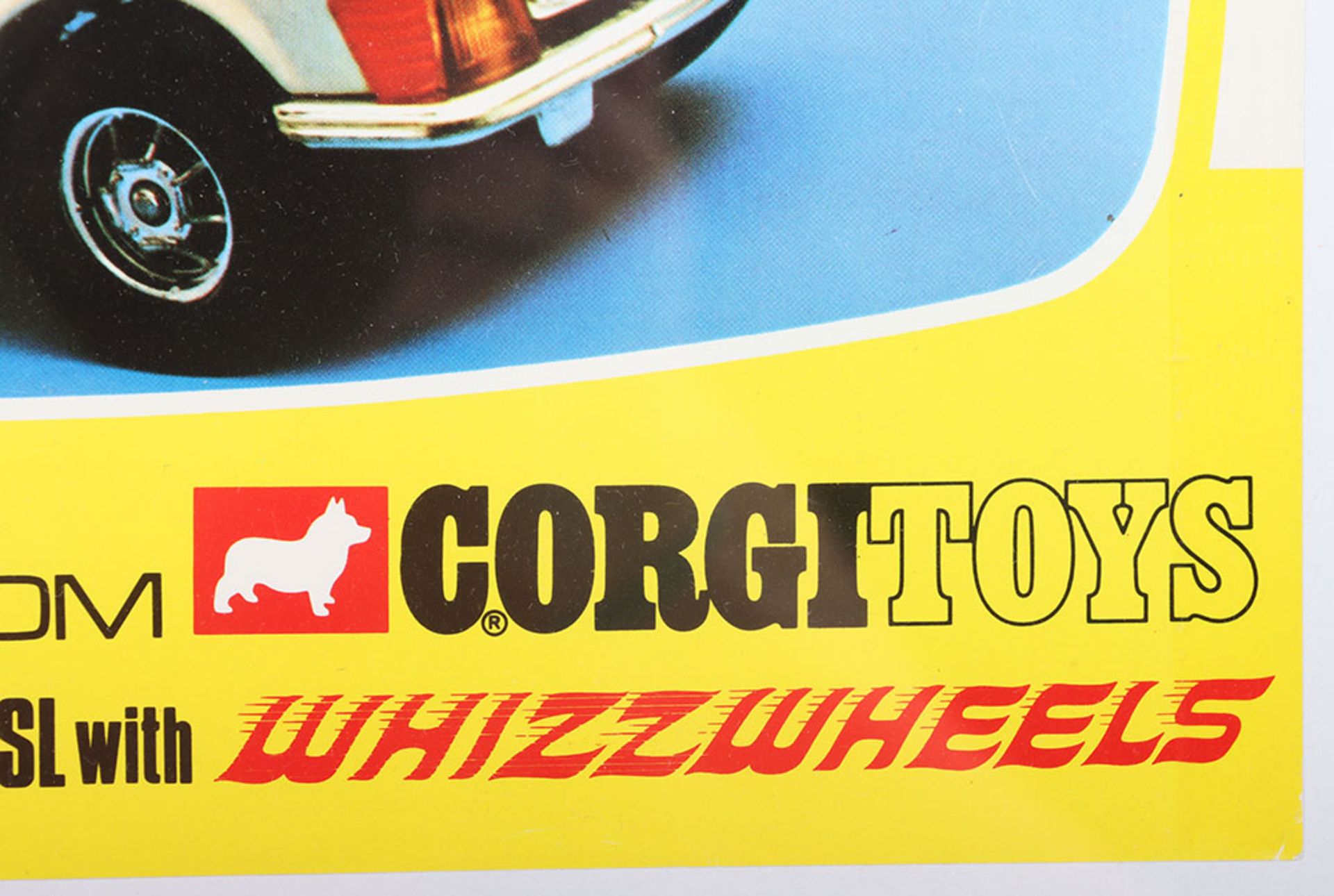 Original New from Corgi Toys 393 Mercedes Benz 350SL with Whizzwheels, Shop window poster - Image 4 of 5