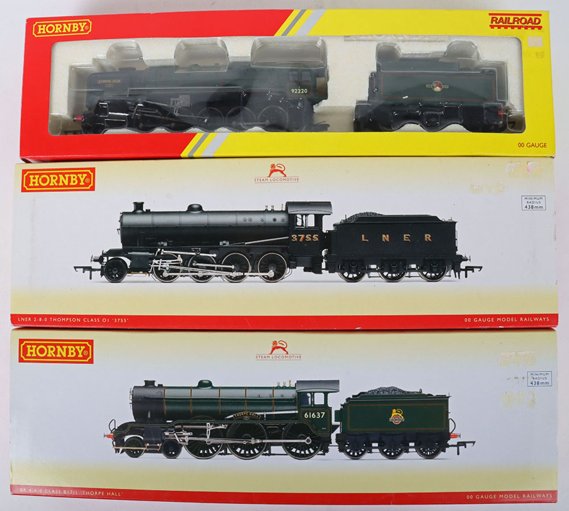 Three boxed Hornby 00 gauge locomotives