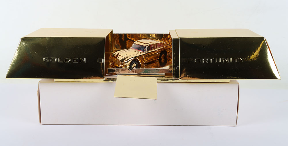 Corgi James Bond Aston Martin DB5 ‘Goldfinger’ gold plated model, with gold Ingot Golden Opportunit