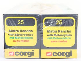 Corgi Trade Pack of two 25 Matra Rancho with Motorcycles sets