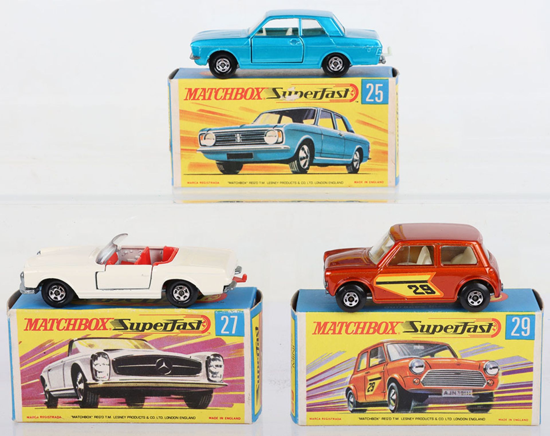 Three Boxed Matchbox Lesney Superfast Models