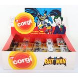 Scarce E4526 Corgi Juniors Batman, The Joker, Penguin Shop Counter Display