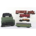 Lionel Lines 0 gauge 2-6-2 Prairie locomotive and selection of rolling stock