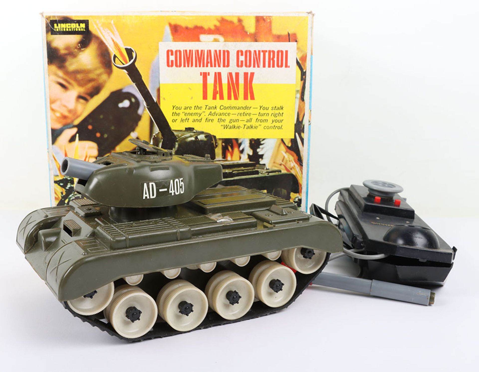 Lincoln International Empire Made Hong Kong Plastic Battery Powered Command Control Tank - Image 2 of 6