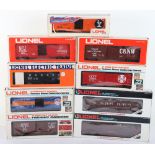 Collection of boxed Lionel 0 gauge passenger coaches and wagons, 1970s/80s