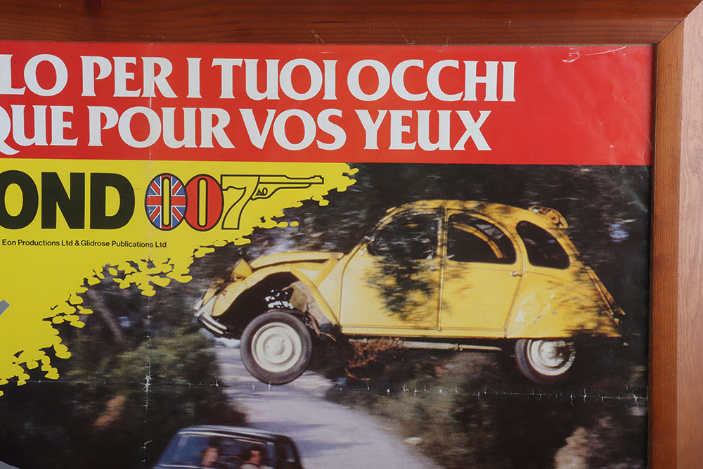 Scarce Corgi French James Bond 007 Citroen 2CV “ For Your Eyes only” Promotional Shop Poster - Image 2 of 6