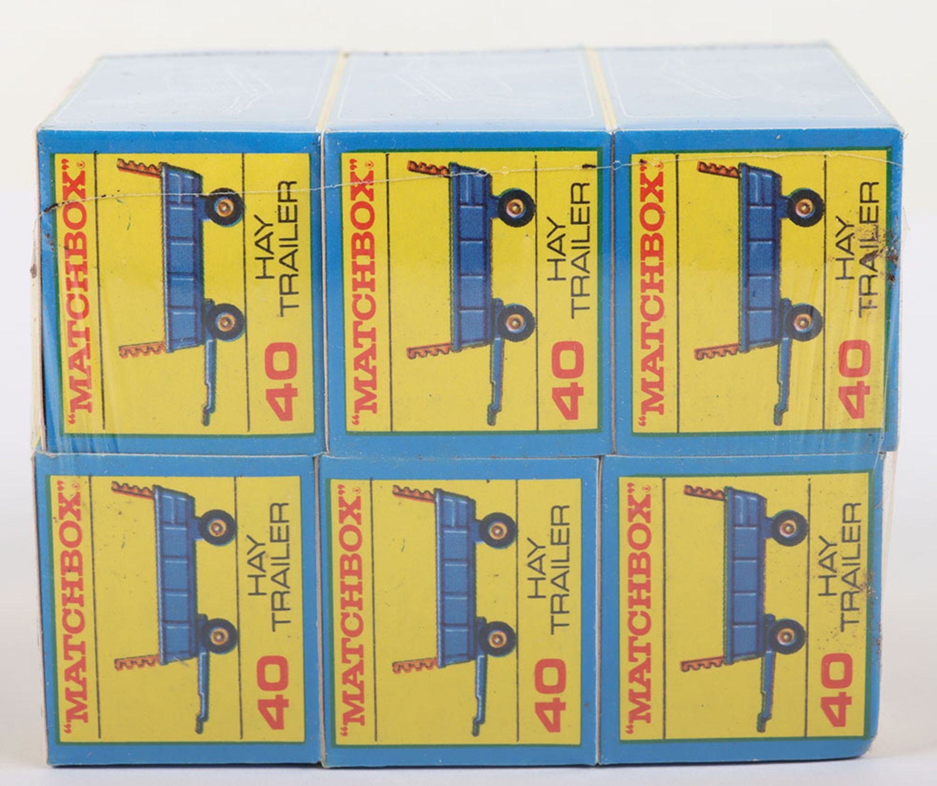 Matchbox Lesney Regular wheels Trade pack of six 40c Hay Trailers - Image 5 of 7