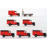 Six Post War Dinky Toys 31b Royal Mail Vans