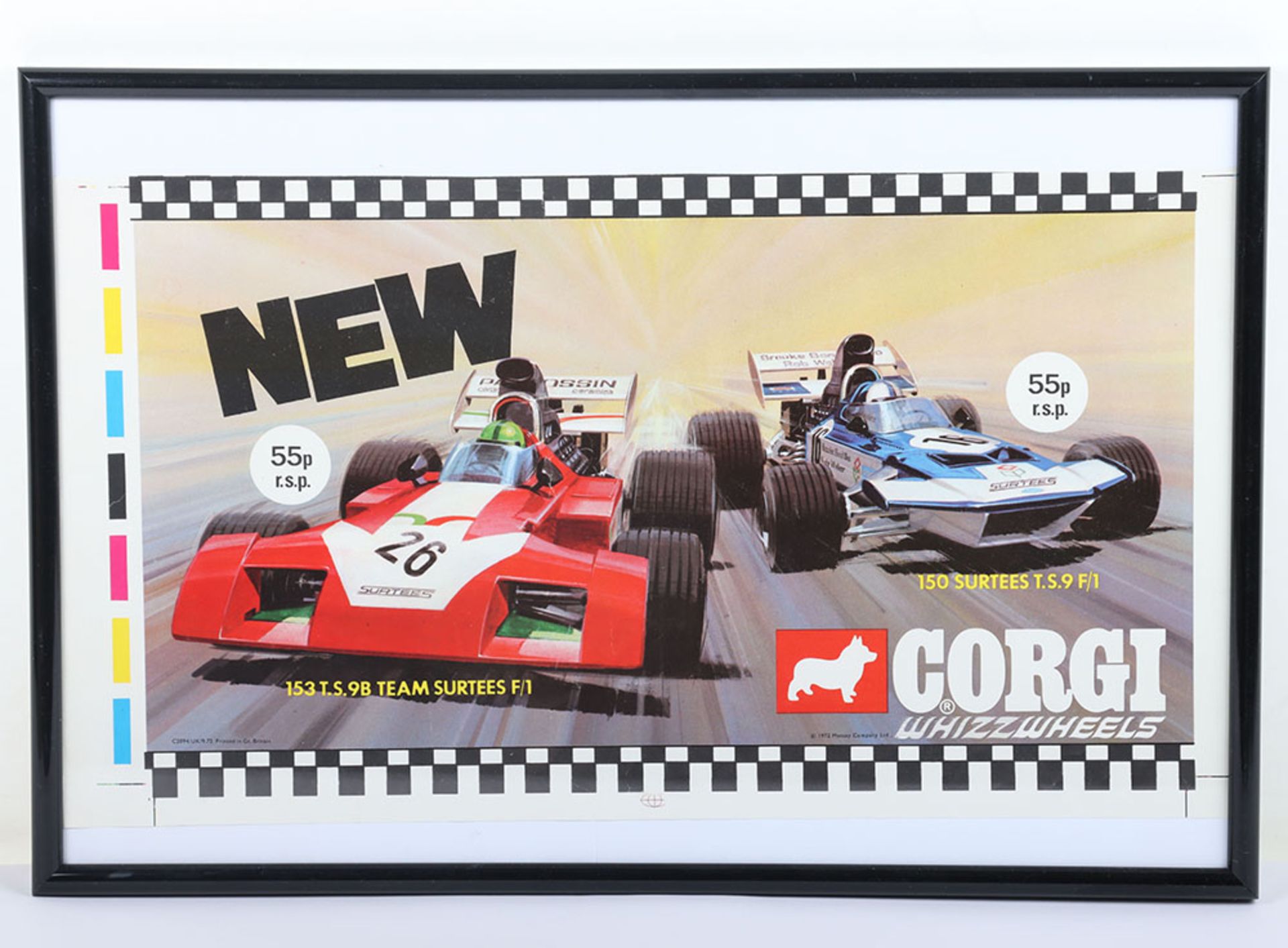 Corgi Whizzwheels 150 Surtees T.S.9 and 153 T.S.9B Team Surtees Formula 1 Racing Cars original Print