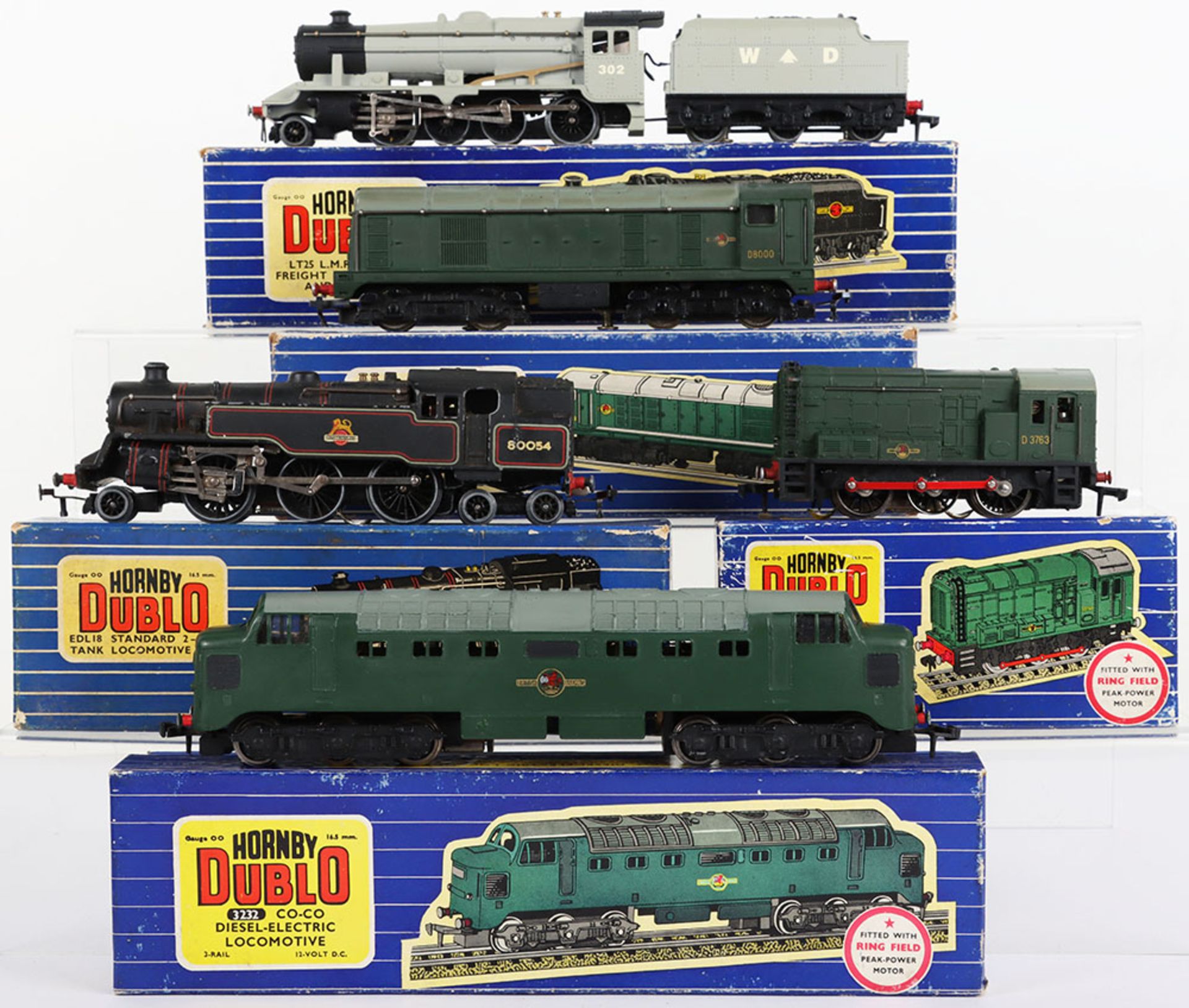 Four boxed Hornby Dublo locomotives