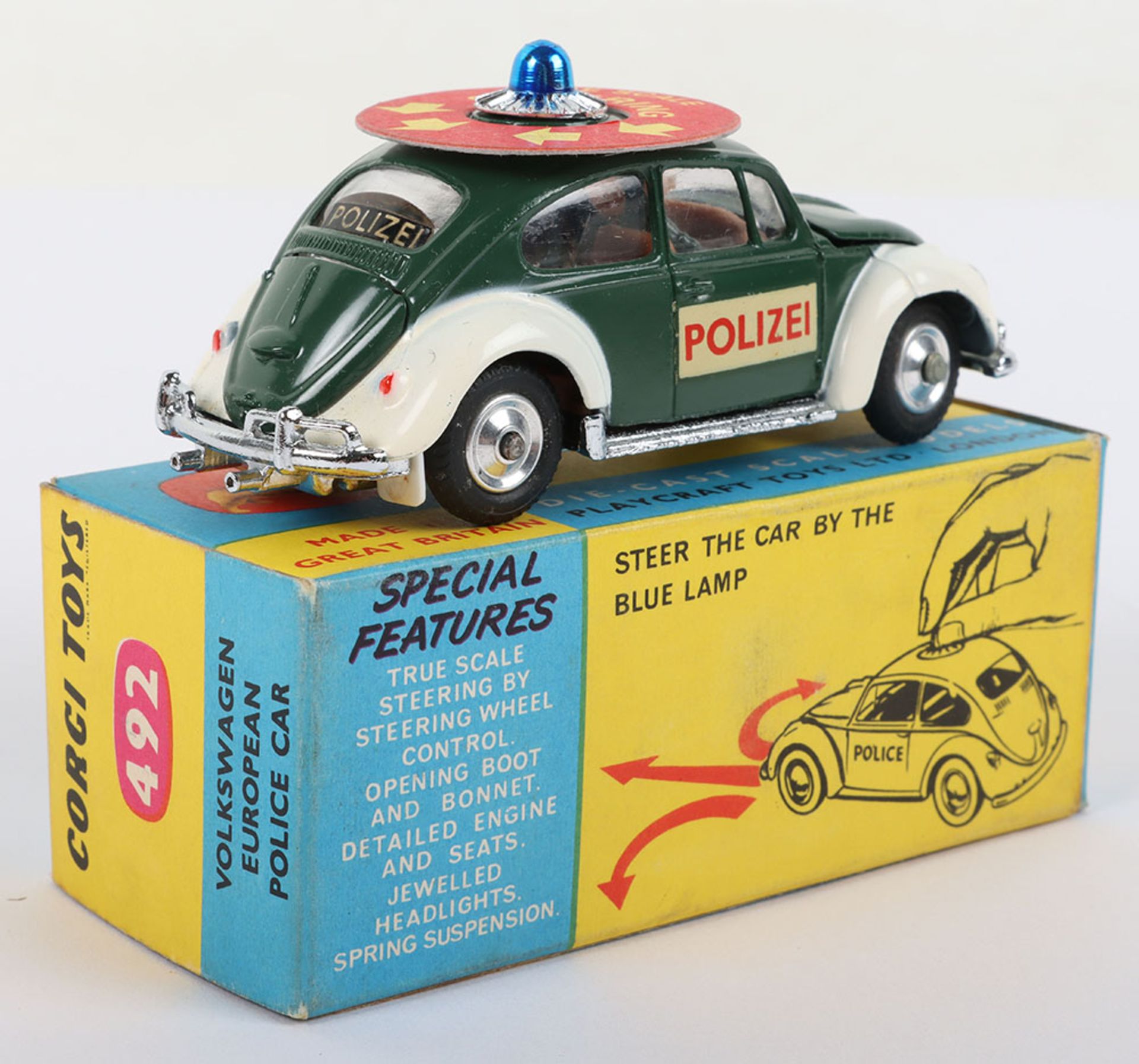 Corgi Toys 492 Volkswagen European Police Car - Bild 2 aus 6