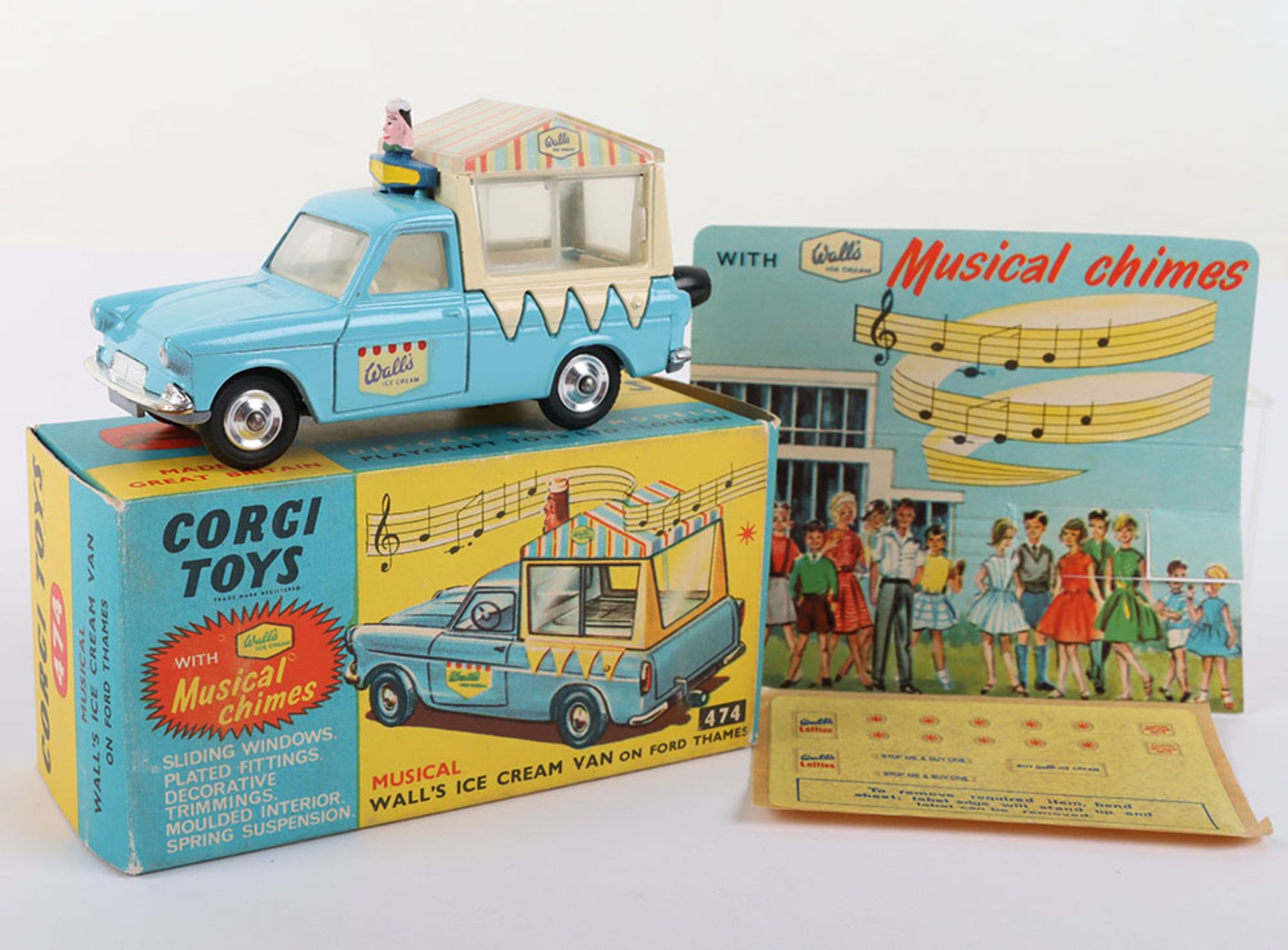 Corgi Toys Corgi Toys 474 Musical Walls Ice Cream Van on Ford Thames