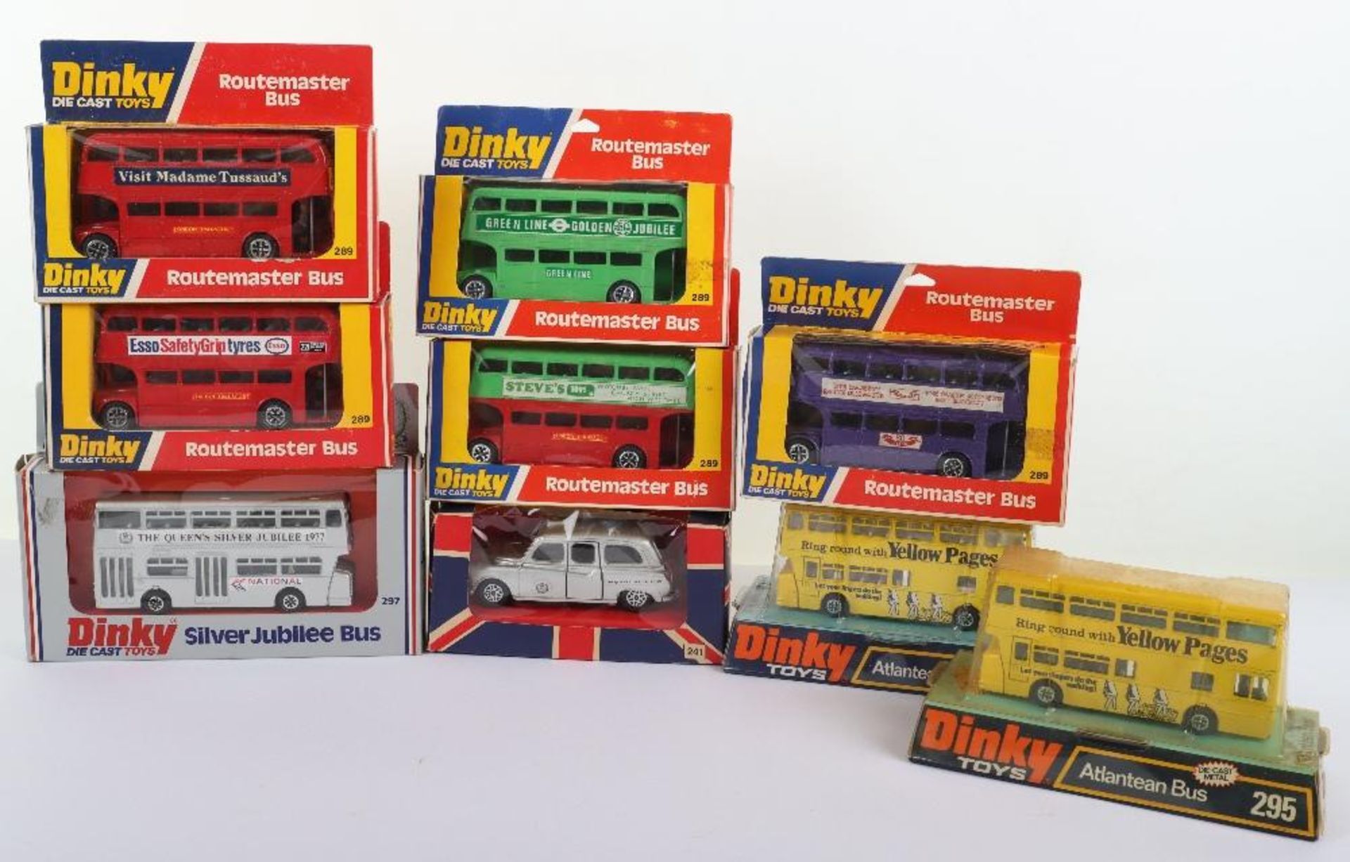 Eight Boxed Dinky Toys Buses