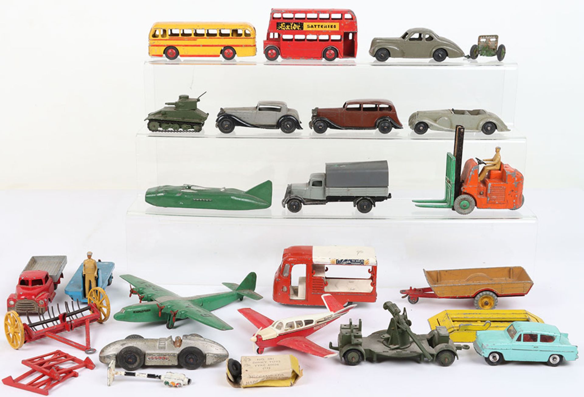Quantity of play worn Dinky models