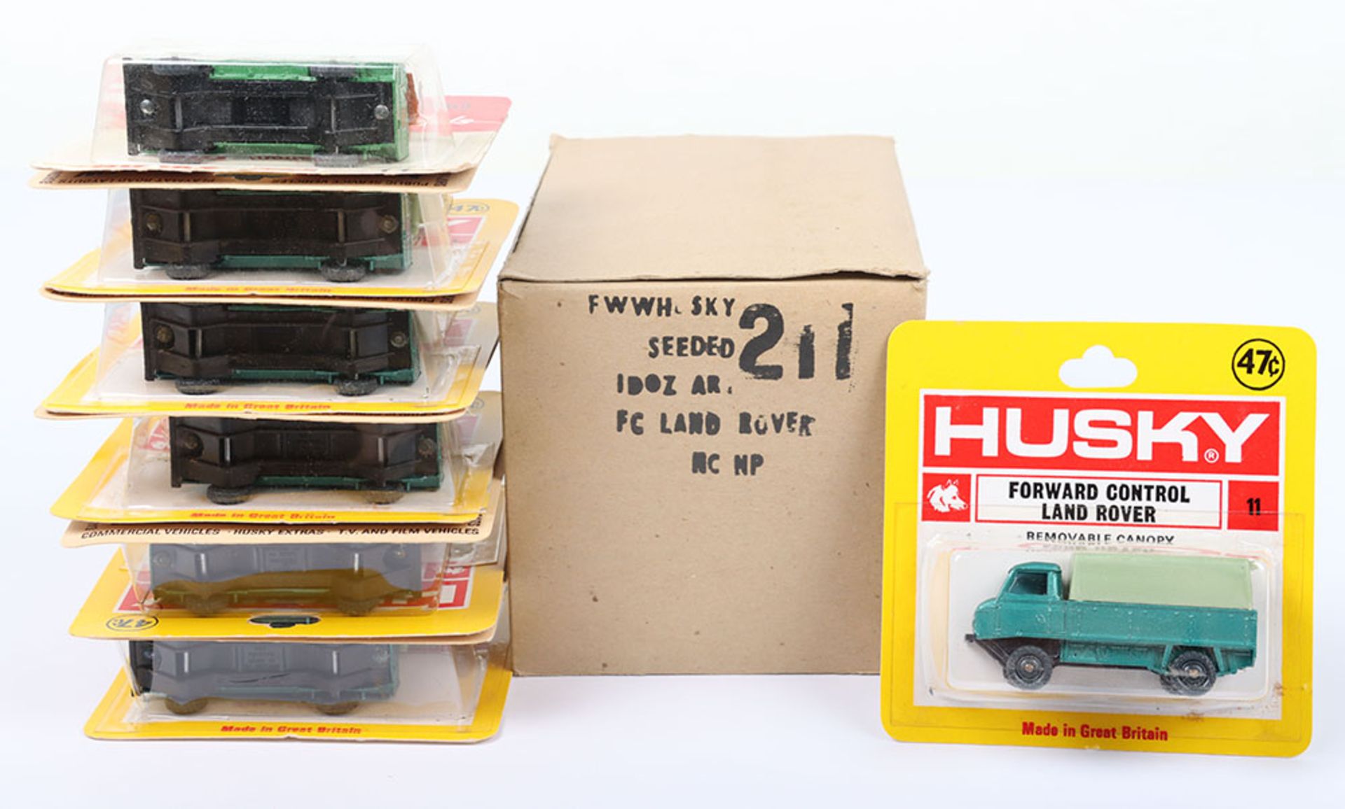 Scarce Husky Models Trade Box of (12) 1 DOZ 11 Forward Control Land Rovers