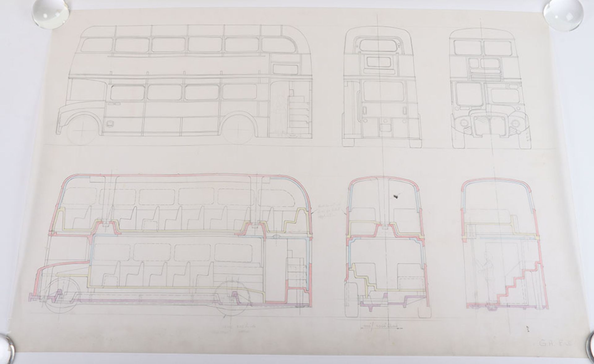 Original Corgi Toys/Mettoy Routemaster Bus Factory Drawing