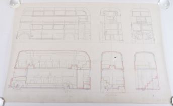 Original Corgi Toys/Mettoy Routemaster Bus Factory Drawing