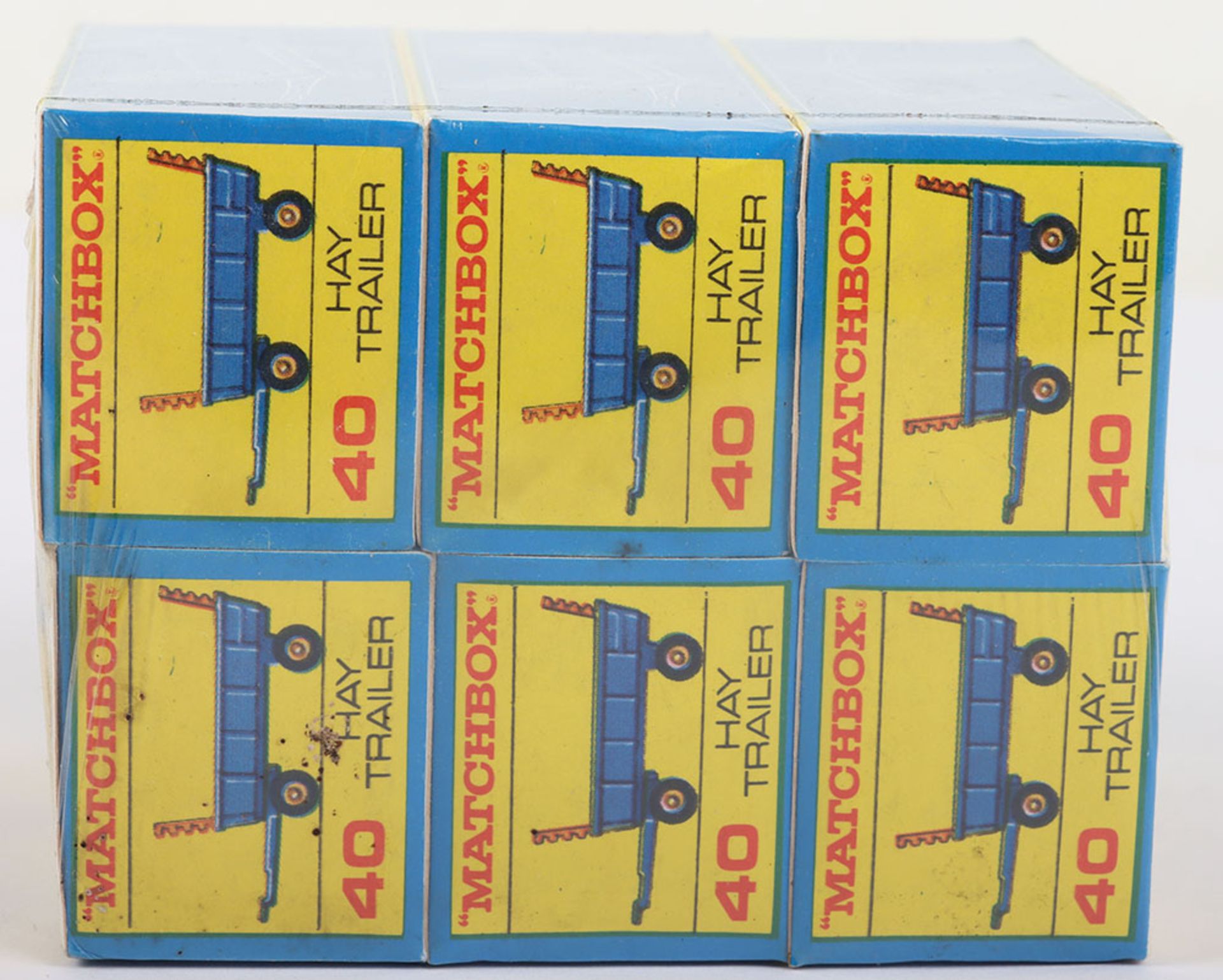 Matchbox Lesney Regular wheels Trade pack of six 40c Hay Trailers - Image 3 of 7