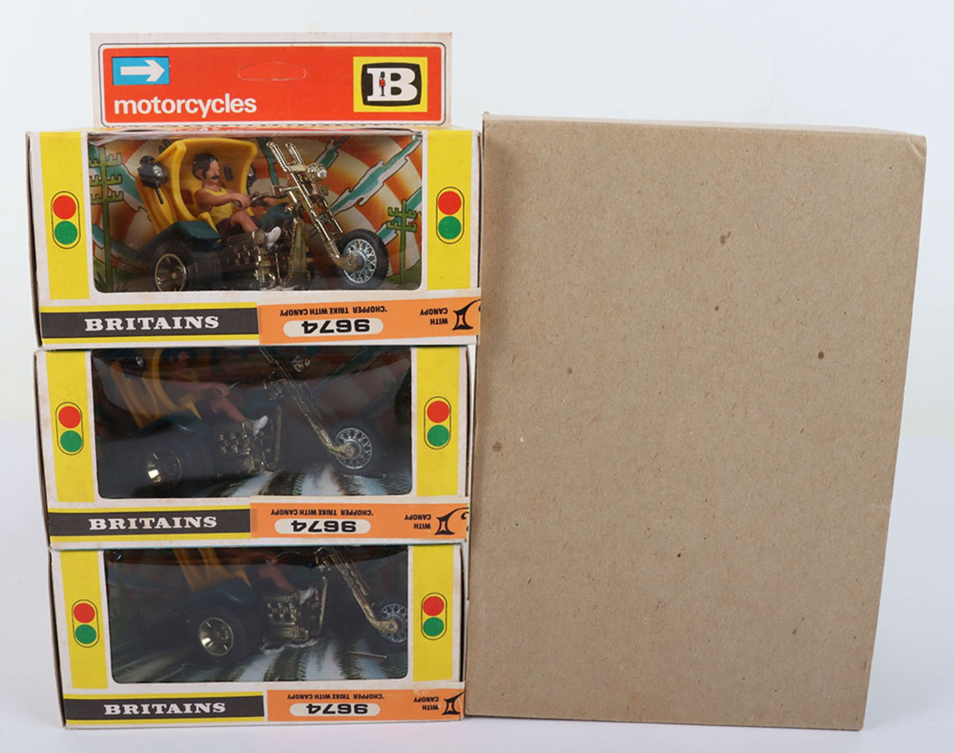 Britains Trade Pack of three 9674 Chopper Trikes