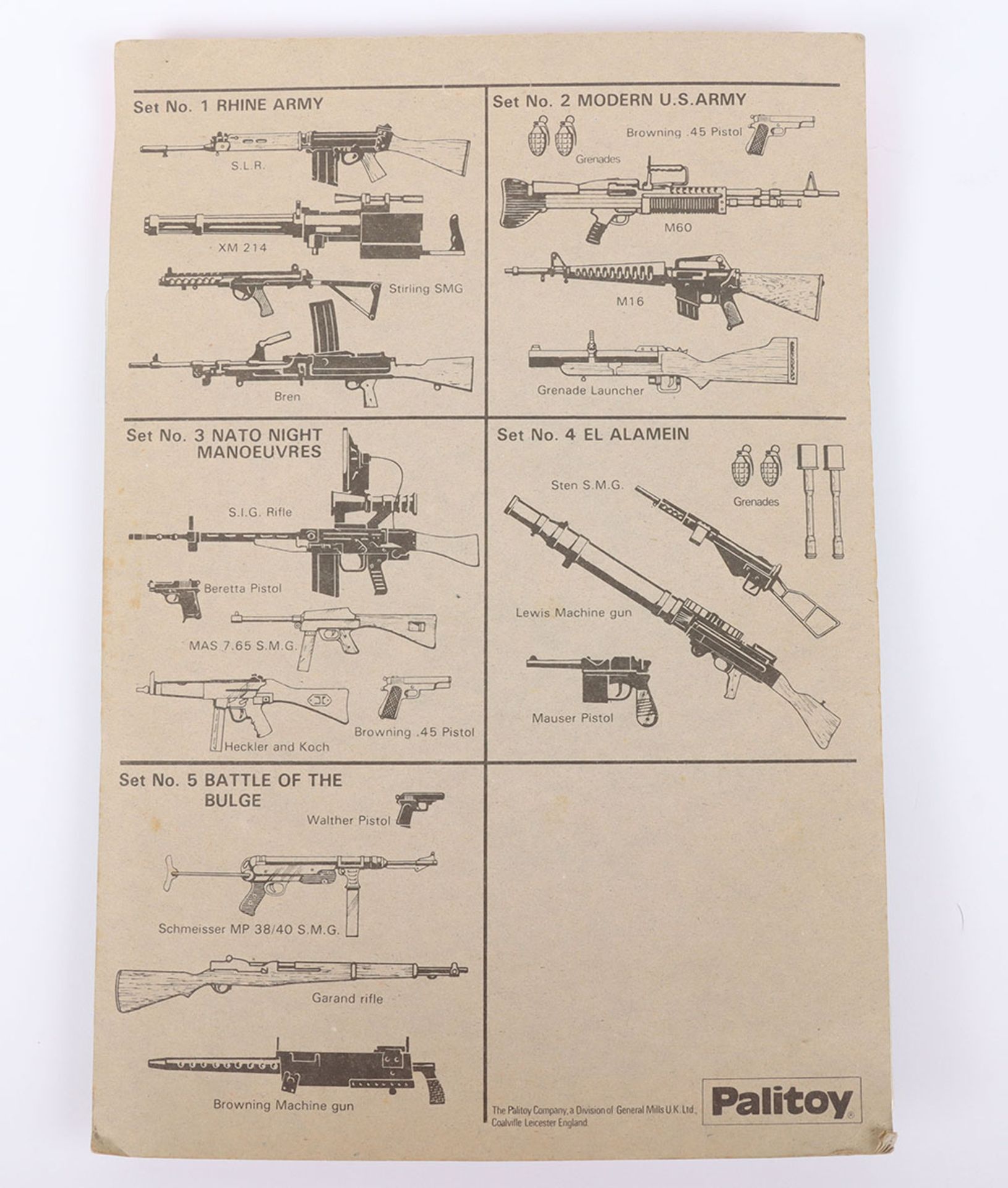 Palitoy Action Man Weapons Arsenal Card Nato Night Manoeuvres - Image 2 of 4
