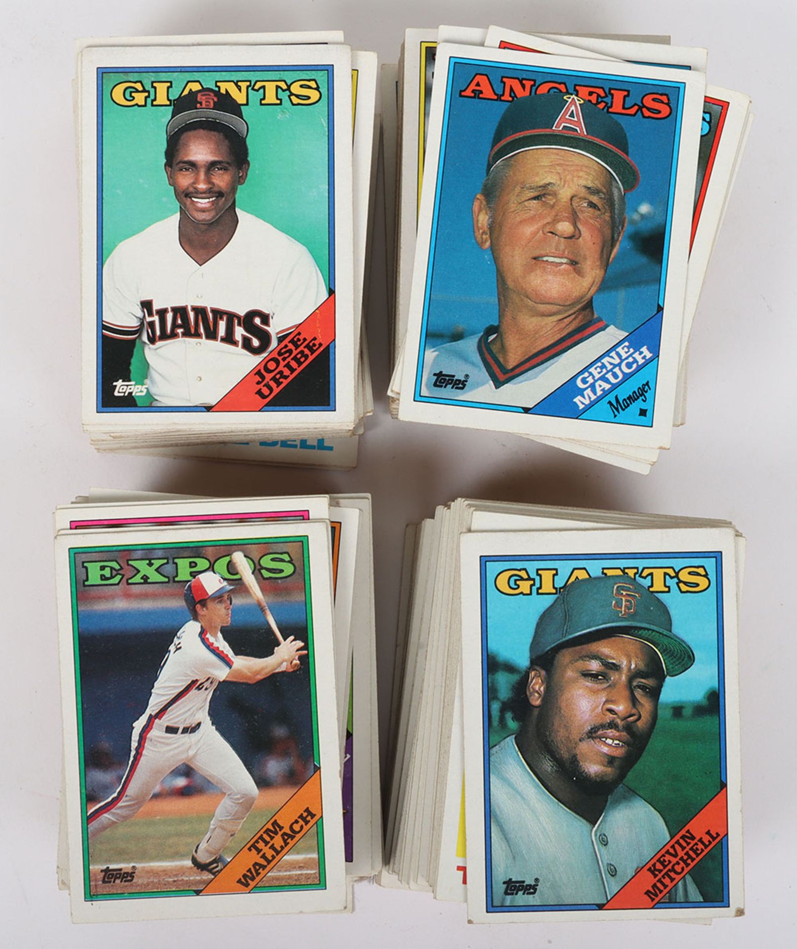 A Large Collection of 1988s Topps Chewing Gum Cards