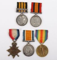 Royal Navy Campaign Medal Group of Five Covering Service in Two African Campaigns and the Great War