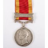 Second China War Medal to a Sergeant in the Royal Regiment