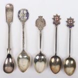 5x British Regimental Spoons