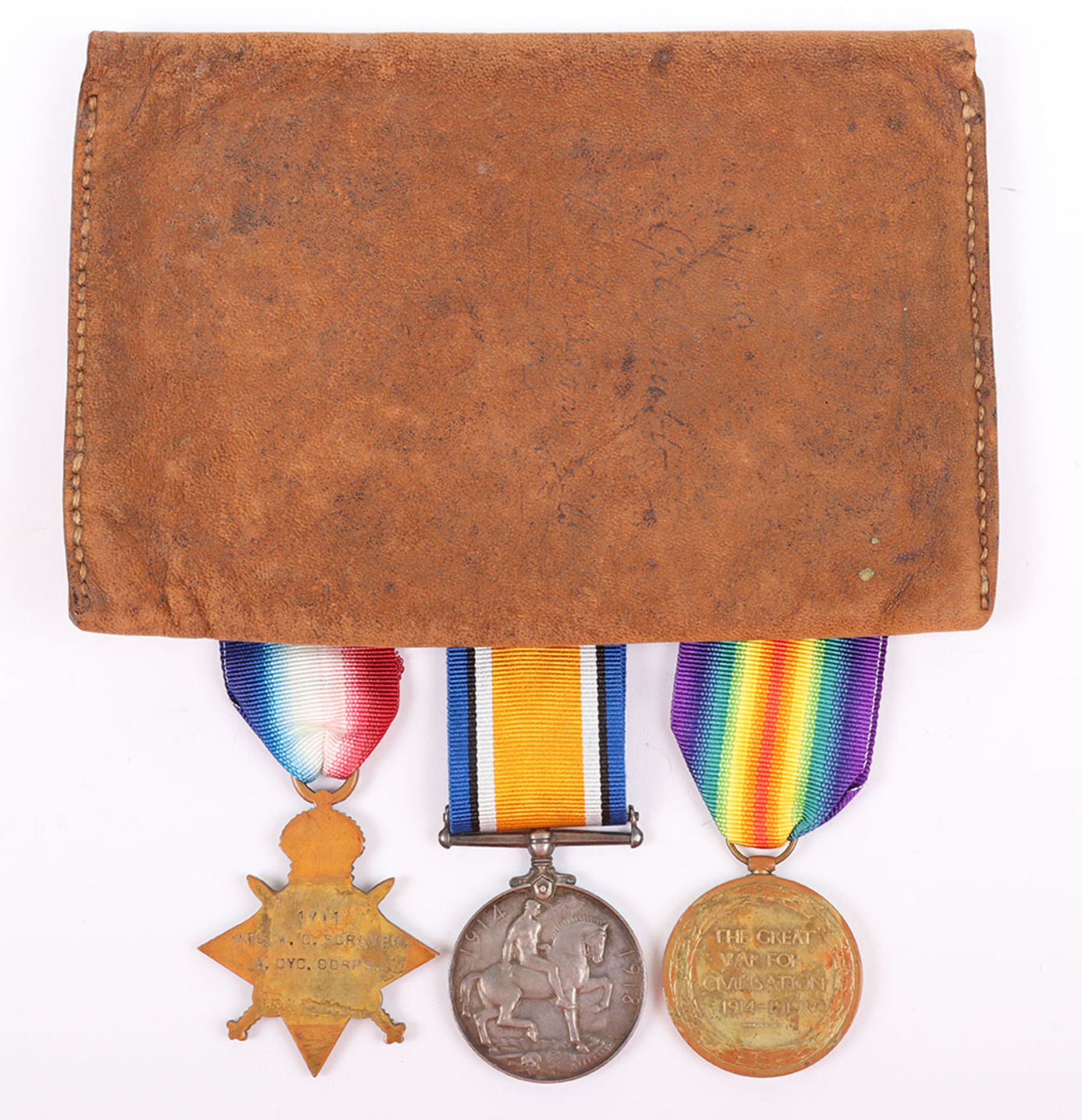 Great War 1914-15 Star Medal Trio to the Army Cyclist Corps - Image 5 of 5