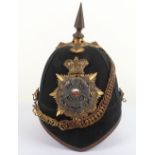 Victorian Border Regiment Officers Home Service Helmet