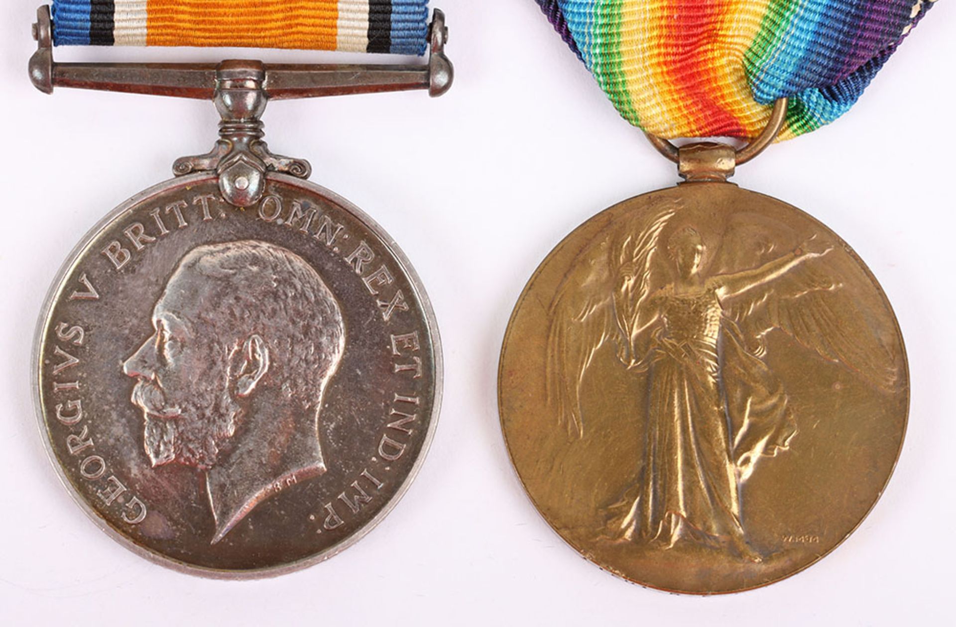 Great War Medal Pair Awarded to a Lieutenant who Served in the 15th Battalion Hampshire Regiment - Image 2 of 6
