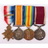 Old Contemptibles Great War 1914 Star Long Service Medal Group of Four to the Hampshire Regiment