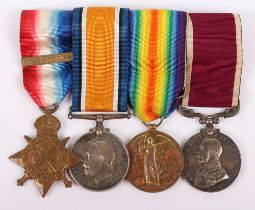 Old Contemptibles Great War 1914 Star Long Service Medal Group of Four to the Hampshire Regiment