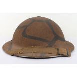 WW2 British “Malta” Camouflaged Steel Combat Helmet