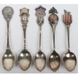 5x Northumberland Fusiliers Hallmarked Silver Spoons