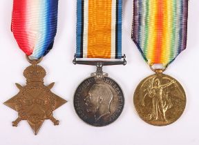 A Poignant Great War 1914-15 Star Medal Trio to a Mechanic in the Royal Flying Corps Who Having Surv