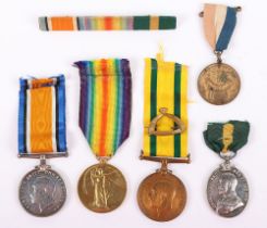 Great War Territorial Long Service Medal Group of Four to the 1/7th Hampshire Regiment
