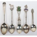5x Indian Army Silver Regimental Spoons