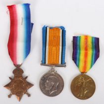 Great War 1914-15 Star Medal Trio Awarded to a Private in the 8th Battalion Seaforth Highlanders Who