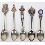 5x Duke of Wellington’s West Riding Regiment Hallmarked Silver and EPNS Spoons