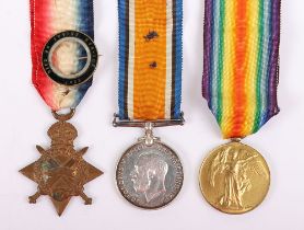 Great War 1914-15 Star Medal Trio 1st/4th Battalion Hampshire Regiment Who Died of Heat Stroke Three