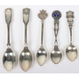 5x Cheshire Regiment and Cheshire VTC Hallmarked Silver Spoons